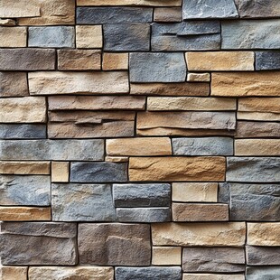 石砌墙面纹理特写