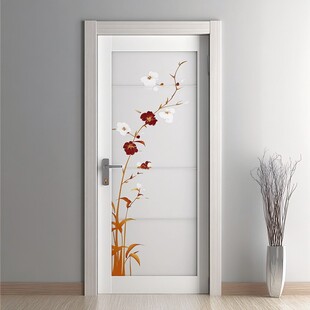 花卉图案玻璃门设计展示