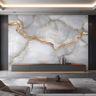 大理石纹理客厅电视背景墙