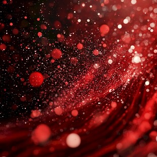 红色梦幻粒子背景特效