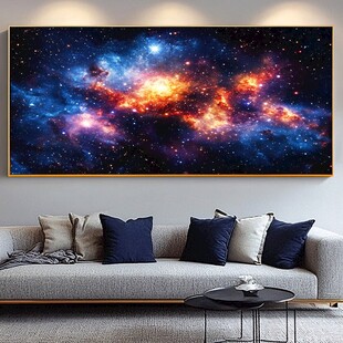 梦幻星空装饰画装点客厅