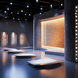 现代科技感展厅室内空间