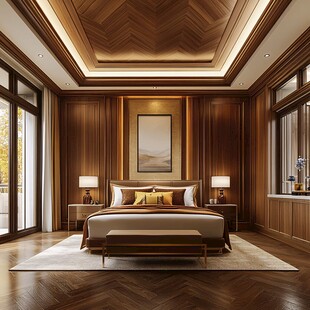 中式奢华卧室的典雅风范