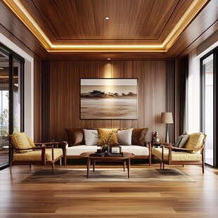 木质温馨客厅室内设计图