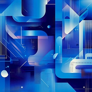 蓝色几何抽象科技风背景