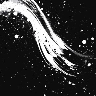 黑白泼墨动感线条图案