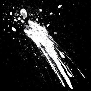 黑白墨点飞溅艺术图案