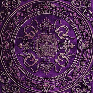 紫色古典花纹精致装饰图案