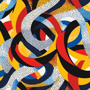 多彩抽象几何线条图案