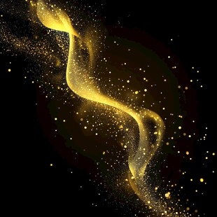 金色流光溢彩动感线条背景