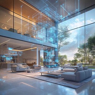 智能科技风现代舒适客厅