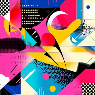 色彩斑斓的抽象几何艺术