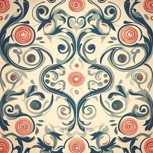 复古花纹几何图案装饰背景