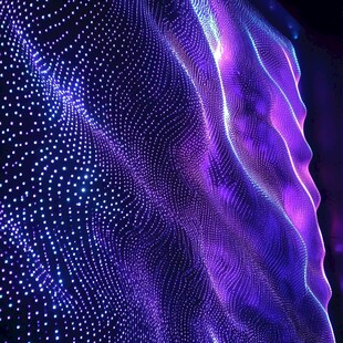 梦幻紫色粒子动态背景图