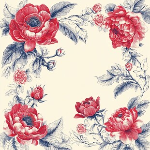 复古风花卉图案设计素材