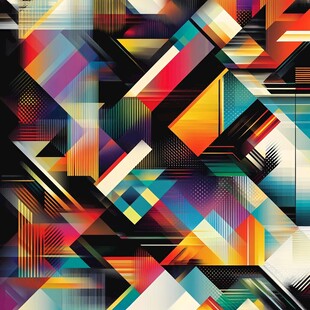 炫彩几何抽象图案背景