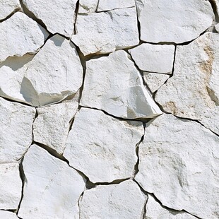 白色碎拼石墙面纹理特写