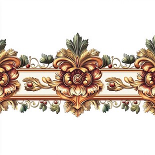 欧式古典花卉装饰花纹图案