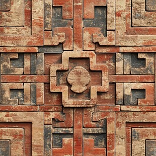 复古几何砖块墙面纹理