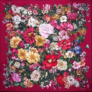 繁花似锦方巾图案设计