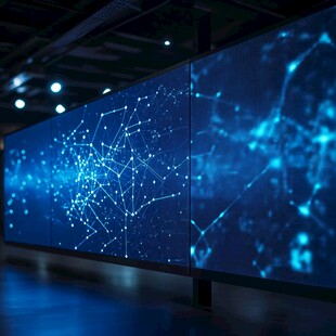 科技感大屏数据可视化画面