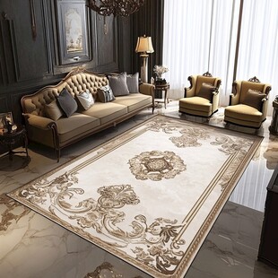 奢华客厅中的精美欧式地毯