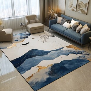 新中式客厅抽象山水风地毯