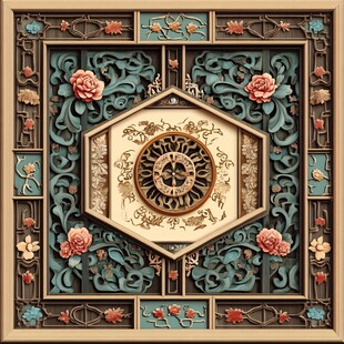 中式古典雕花装饰艺术图案