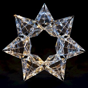 璀璨水晶星形摆件
