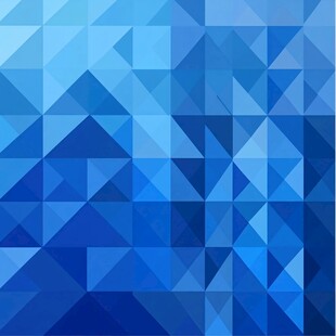 蓝色几何三角拼接背景图
