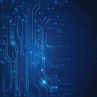 科技感蓝色电路背景图案