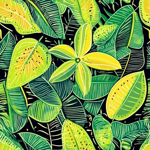 热带植物花卉图案背景