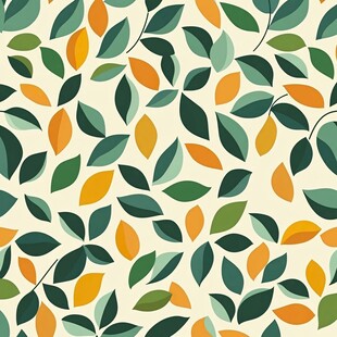 清新叶形图案背景设计