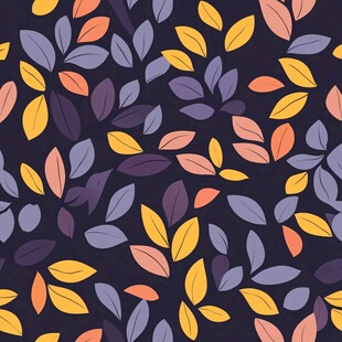 多彩秋叶无缝图案设计
