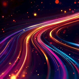 绚丽流光溢彩动感光线背景