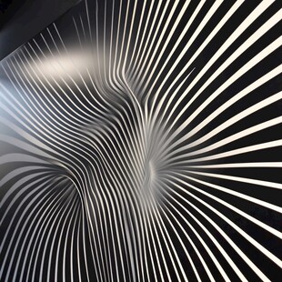 黑白放射线条抽象艺术图案