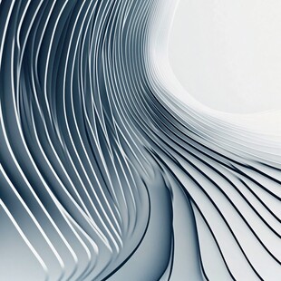 蓝色线条构成的流动抽象背景