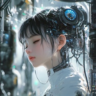 赛博少女 机械与柔美的融合