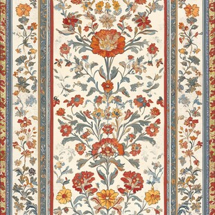 复古花卉图案精美织物纹理