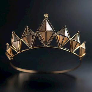 几何造型金色璀璨皇冠