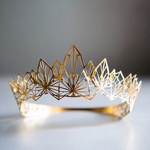 金色几何造型精致皇冠