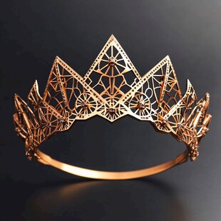 精致镂空金色皇冠饰品