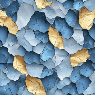 蓝金裂纹质感立体纹理图案
