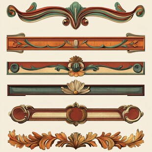 复古华丽装饰边框图案集