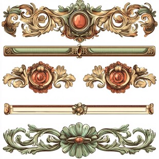 复古华丽装饰花纹图案集