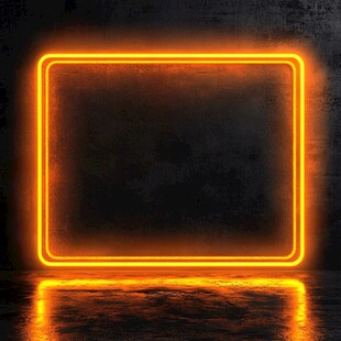 橙色霓虹边框 酷炫光影效果