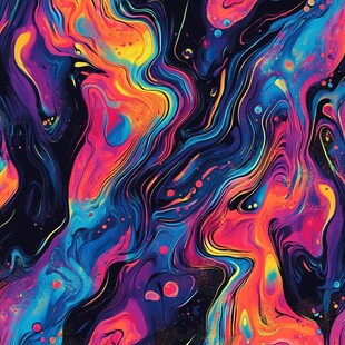 梦幻炫彩流体艺术图案