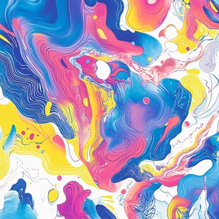 梦幻炫彩流体艺术图案