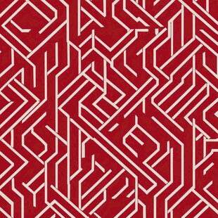 红色几何线条无缝图案