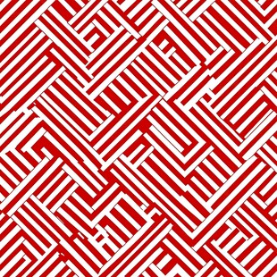 红白几何交错无缝图案
